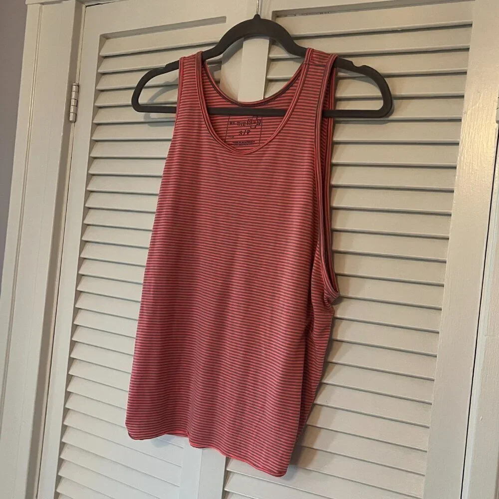 Free People We the Free tank top striped small pink grey coral